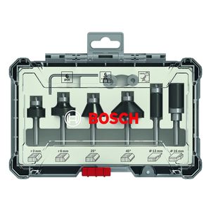 KIT 6 FRESAS CORTE ACABAMENTO HASTE 06MM - BOSCH