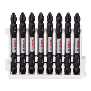 KIT 8 BITS PONTA DUPLA C/ CONTROLE DE IMPACTO 65MM - PH2 BOSCH