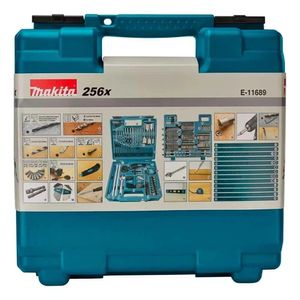 KIT 256 PCS PONTAS BITS + BROCAS MAKITA E-11689