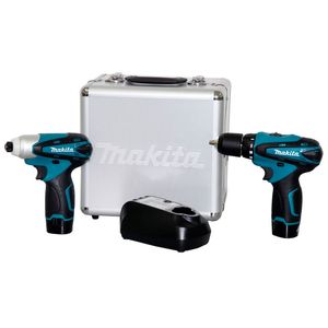 COMBO PARAFUSADEIRA E FURADEIRA IMPACTO 12V MALETA ALUMINIO - MAKITA LCT204