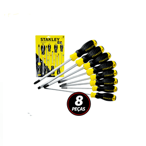 JOGO 08 FENDAS/PHILIPS EMBORRACHADA STANLEY STMT66675-840